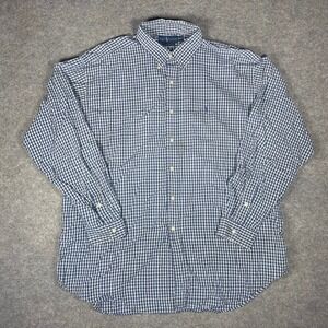 Ralph Lauren Blake Button Down Shirt Mens XXL Blue White Gingham Long Sleeve